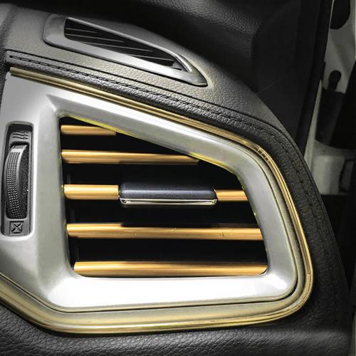 10Pcs 20cm Universal  Car Air Conditioner Outlet Decorative U Shape Moulding Trim Strips Decor Car Styling Accessories